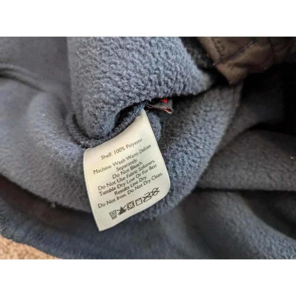 Eddie Bauer Vest‎ Mens Extra Large Full Zip Sweater Fleece Zip Pockets Blue